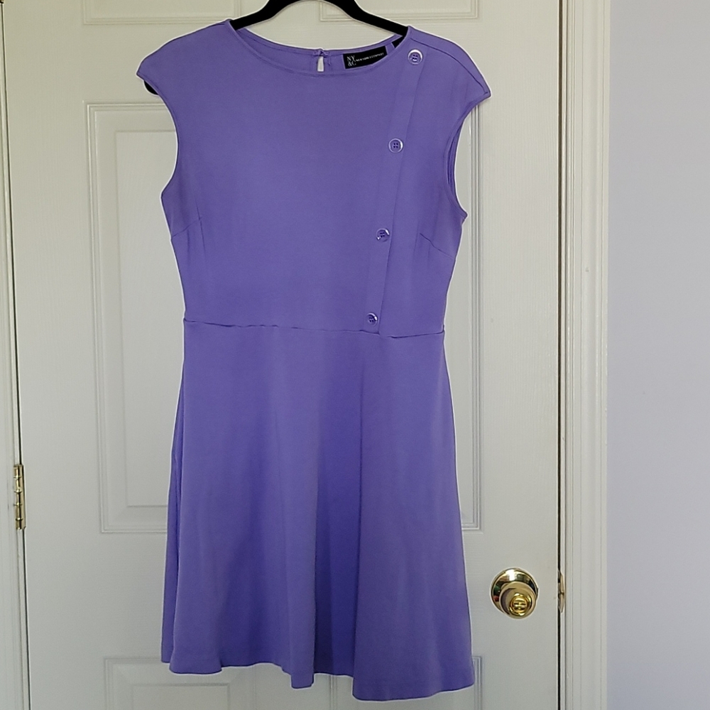 Purple a-line dress